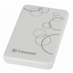 1.0TB (USB3.1) 2.5" Transcend "StoreJet 25A3", White, Anti-Shock, One Touch Backup