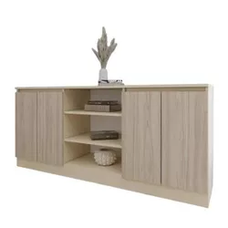 cumpără Comodă Smartex (16311) Т5 180cm Ivory+Stejar Deschis în Chișinău 
