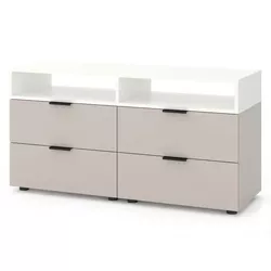cumpără Comodă TV Nex Home A020, 1200x420x625mm, PAL, Cashmere-White Snow în Chișinău 