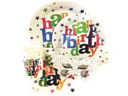 Набор аксессуаров Happy Birthday на 4 персоны 21ед