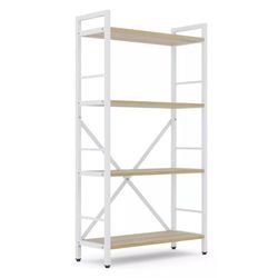 купить Офисный стеллаж Nex Home Raft metalic Loft 1100x600x240mm, 4 polite PAL, White/Oak Artisan в Кишинёве 