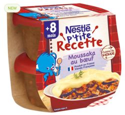 Nestle пюре мусака из говядины, 2х200гр, (8+)