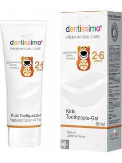 cumpără Accesoriu perie de dinți Dentissimo Kids Caramel aroma, 50ml pasta de dinti în Chișinău