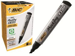 Marker permanent BIC 2300 negru, varf tesit