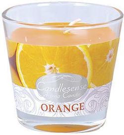 купить Декор Promstore 45347 Zniczplast Свеча ароматизированная в стакане 9x8cm, 26час, Апельсин в Кишинёве 