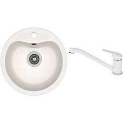 купить Мойка кухонная со смесителем Dr.Gans Dora + SanDonna F 1066 alb в Кишинёве 