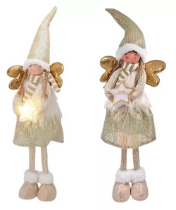 cumpără Decor de Crăciun și Anul Nou Promstore 34291 Suvenir LED "Inger cu stea", 67cm, auriu în Chișinău 