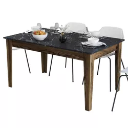 cumpără Masă Trendy Milan 518-Nuc, Negru 145x75x88cm în Chișinău 