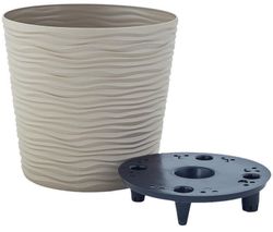 cumpără Ghiveci pentru flori Aleana 115089 cu insertie Fiujin d23.5x22 cm, cacao în Chișinău 