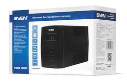 UPS SVEN Pro 600, 600VA/360W, Line Interactive, AVR, LED, 2xShuko Sockets