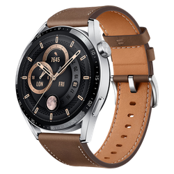 HUAWEI WATCH GT 3 46mm, Brown Leather Strap
