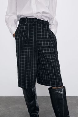 Брюки ZARA Черно-белый в клетку 1165/024/070.