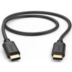 купить Кабель для моб. устройства Hama 201706 Charging Cable, USB-C - USB-C, 0.5 m, black в Кишинёве 
