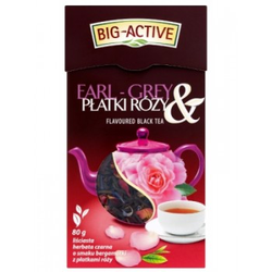 Ceai negru Big Active with Earl Grey & Rose Petals, 80 gr