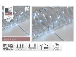 Огни новогодние "Нить мягкая" 80microLED бел 4m, 3XAA, тайм