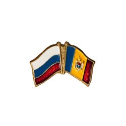 Значок - Флаг Россия & Молдова