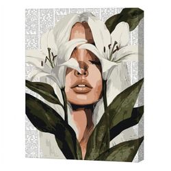 cumpără Tablou pe numere Ideyka KHO8614 40x50cm Eco, Poezie colorata: Crini în Chișinău 