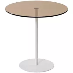 купить Журнальный столик Trendy Chill-Out, Белый, Бронзовый 50x50x50 см в Кишинёве 