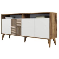 cumpără Casetieră Trendy Milano 160, Nuc, Alb 160x78x35cm în Chișinău 
