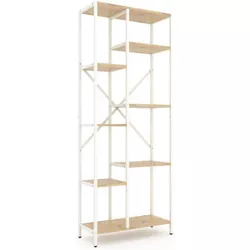 купить Cтеллаж складской Nex Home Raft metalic Loft Cascade 1780x700x300mm, 7 nivele, PAL, White / Oak Artisan в Кишинёве 