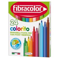 Фломастеры Fibracolor 24 цветов моющиеся
