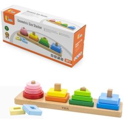 cumpără Puzzle Viga 44686 Sorter geometric din lemn Învățăm despre forme si culori în Chișinău 