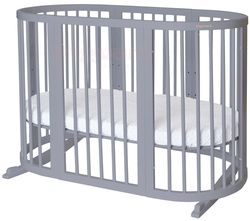 cumpără Pătuț Ingvart 1727012 9in1 Smart Bed Rotund Gri (transformabil), 72x72x120cm în Chișinău 