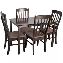 cumpără Set masă și scaune Evelin di Costacurta стол Gloria Chocolate + 4 стула Wenyi Chocolate/Ekea12 Dark Brown în Chișinău 