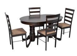 cumpără Set masă și scaune Evelin di Costacurta стол HV-31N Chocolate + 4 стула Gloria Chocolate/Ekea12 Dark Brown în Chișinău 
