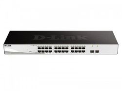 24-port 10/100/1000BASE-T, D-Link DGS-1210-26/F1B, 2 SFP