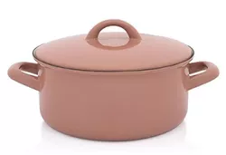 cumpără Cratiță Metalac 57057 Cratita emailata Mocha Mousse 20cm, 2.75L, capac din metal în Chișinău 