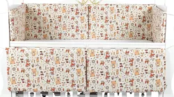купить Бортик для кроватки PernaMea Forest Bej 120x60cm (PM.101755/11) в Кишинёве 