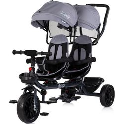 cumpără Bicicletă-cărucior Chipolino TRKHH0262PL Hip Hop Platinum, Tricicletă dublă în Chișinău 