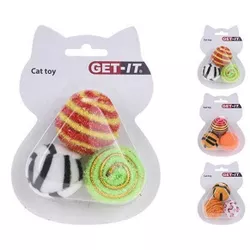 купить Товар для животных Promstore 48389 Игрушки для кошек Get-It Мяч 3шт, блистер в Кишинёве 