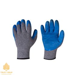 Mănuși impregnate parțial cu latex (albastru/sur)