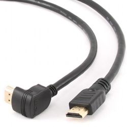 Cable HDMI to HDMI90°  3.0m  Cablexpert  male-male90°, V1.4, Black, CC-HDMI490-10, One jakc bent 90°