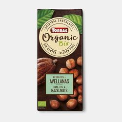 Ciocolata amara cu alune Bio f/a gluten Torras 100g