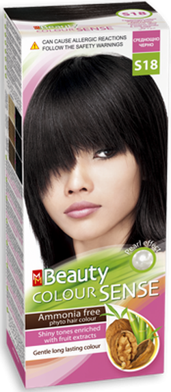 Краска для волос, SOLVEX MM Beauty Sense, 125 мл., S18 - Чёрная ночь