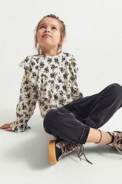 Блуза ZARA Белый с принтом 0594/602/712