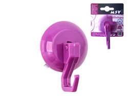 Carlig pe ventuza MSV 5.5cm, roz, plastic