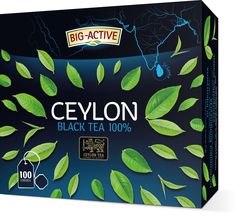 Чай черный  Big Active Pure Ceylon, 100 шт