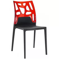 купить Стул Papatya Ego-Rock - back red / seat black в Кишинёве 