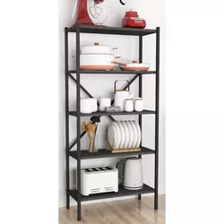 купить Этажерка Nex Home Кухня, 5 уровней, 66x35x128 см, Антрацит (13-05-01) в Кишинёве 