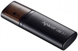16GB USB3.1 Flash Drive  Apacer "AH25B",  Black, Matte Metal, Classic Cap (AP16GAH25BB-1)