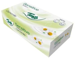 Салфетки косметические TENTO Sensitive Balsam Camomile 3 слоя 70