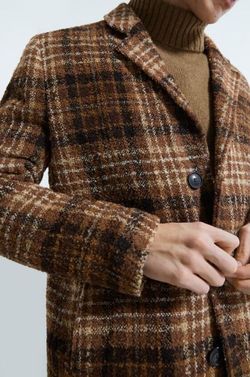 Куртка ZARA Коричневый в клетку zara 0706/419/700
