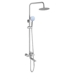 cumpără Set pentru duș Hydro S Aquafix 201, din inox cu baterie, satin (0400376) în Chișinău 
