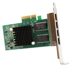 PCI-e Intel Server Adapter Intel I350AM4,  Quad SFP Port 1Gbps