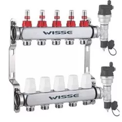 купить Комплект распределителей Wisse Set Distribuitor inox 1'' 10C cu debitmetre (58242) в Кишинёве 