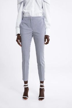 Брюки ZARA Белый в полоску 1608/032/043